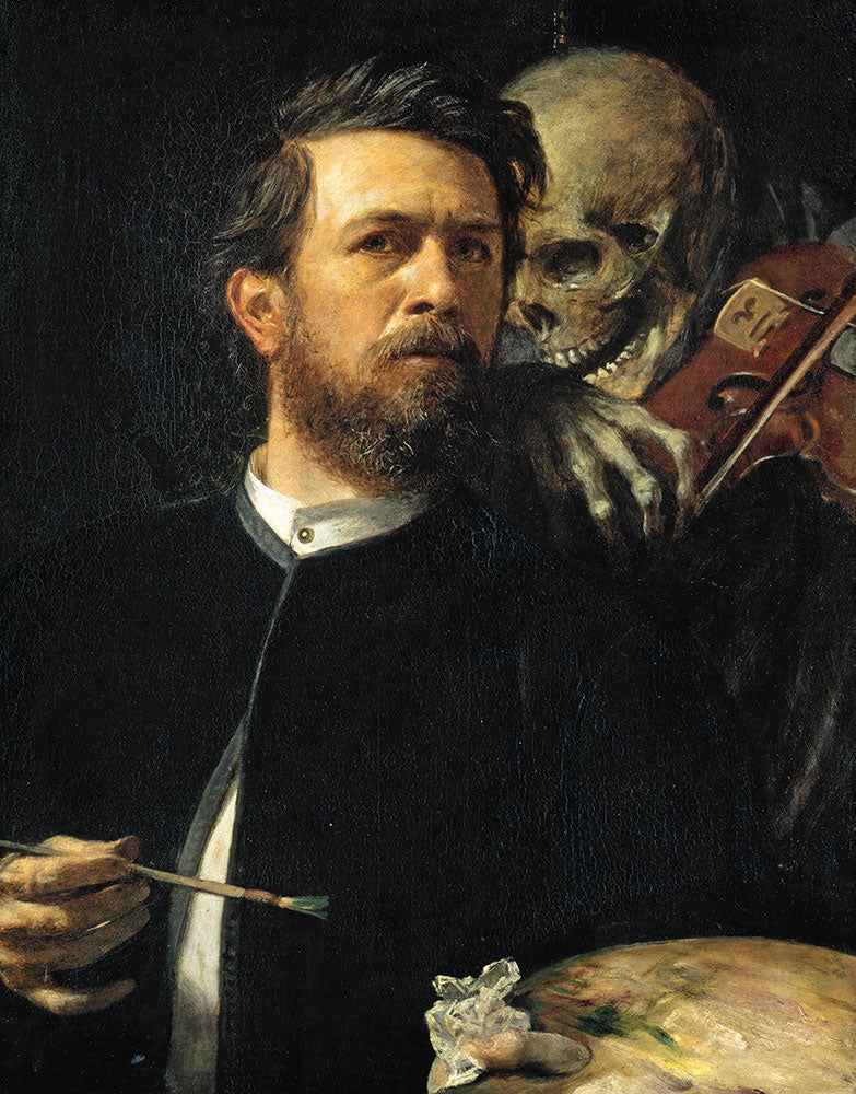 Self-Portrait with Death Playing the Fiddle by Arnold Böcklin - Art Print - Zapista