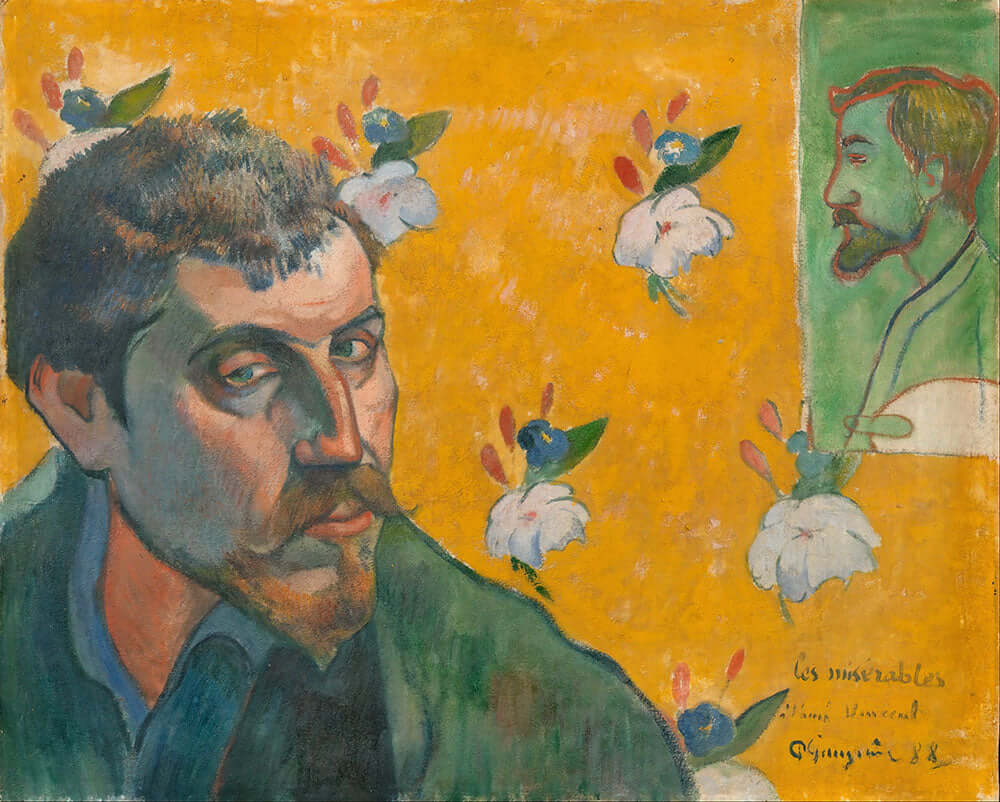 Self-portrait with portrait of Bernard, ‘Les Misérables’ by Paul Gauguin - Art Print - Zapista