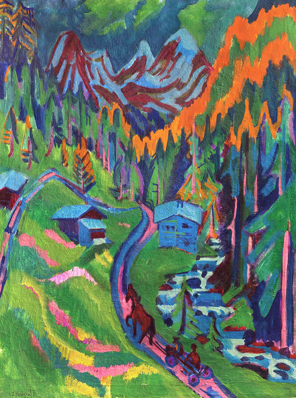 Sertig Path in Summer by Ernst Ludwig Kirchner - Art Print - Zapista