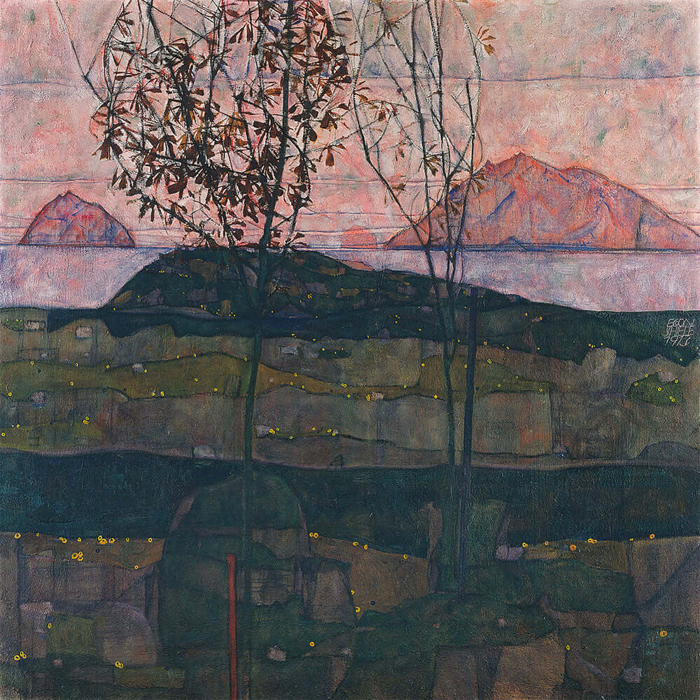 Setting Sun by Egon Schiele - Art Print - Zapista