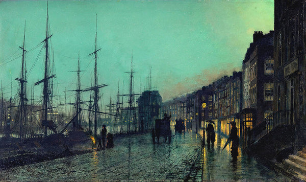 Shipping on the Clyde by John Atkinson Grimshaw - Art Print - Zapista