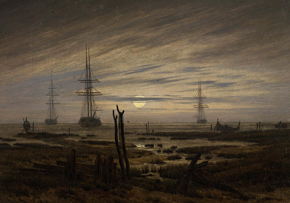 Ships at Anchor by Caspar David Friedrich - Art Print - Zapista