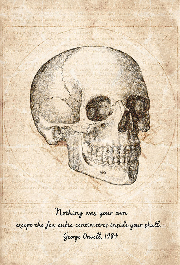 Skull Quote by George Orwell - Art Print - Zapista