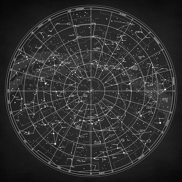 Sky Map of Northern Hemisphere - Art Print - Zapista