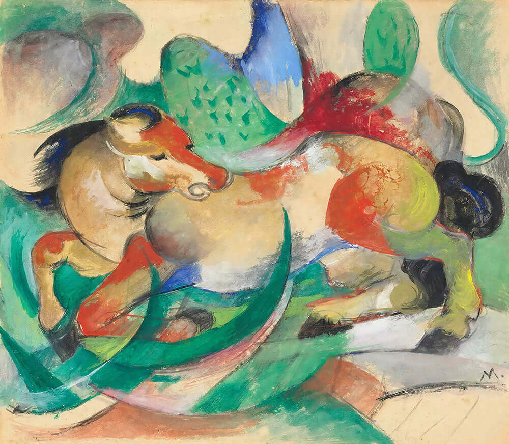 Jumping Horse (Springendes Pferd) by Franz Marc - Art Print - Zapista