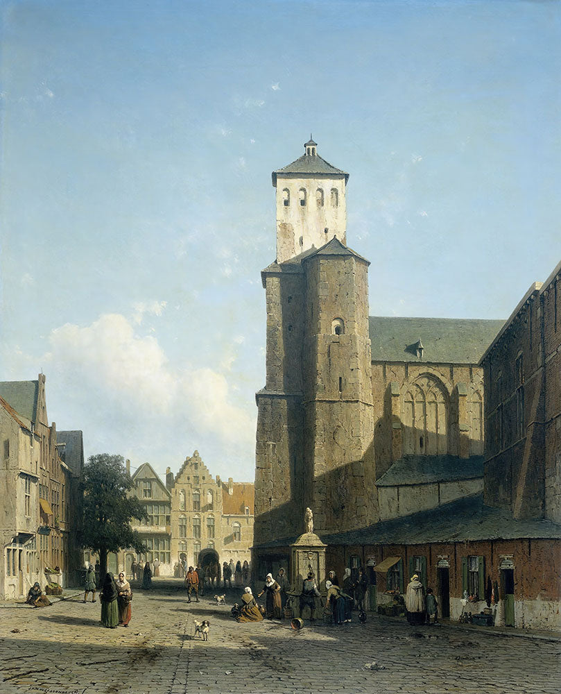 St Denis Church in Liege by Jan Weissenbruch - Art Print - Zapista