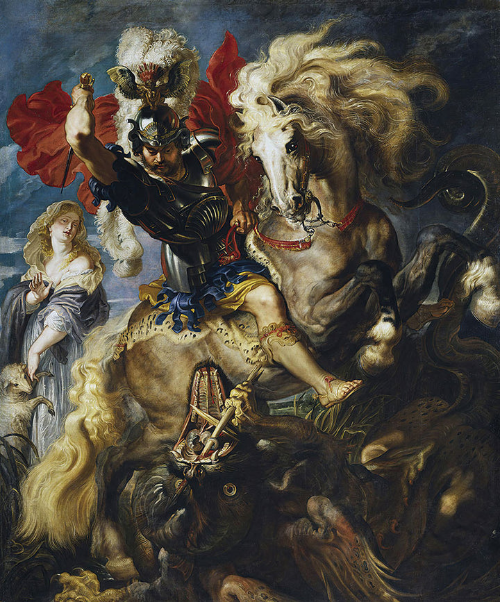 St George Battles The Dragon by Peter Paul Rubens - Art Print - Zapista