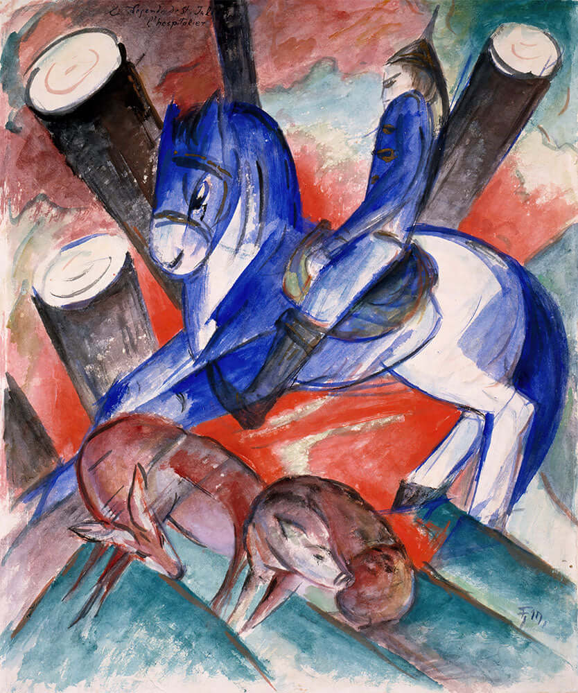 St. Julian the Hospitaler by Franz Marc - Art Print - Zapista