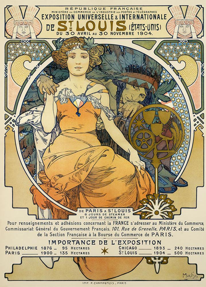 1904 St. Louis World's Fair by Alphonse Mucha - Art Print - Zapista