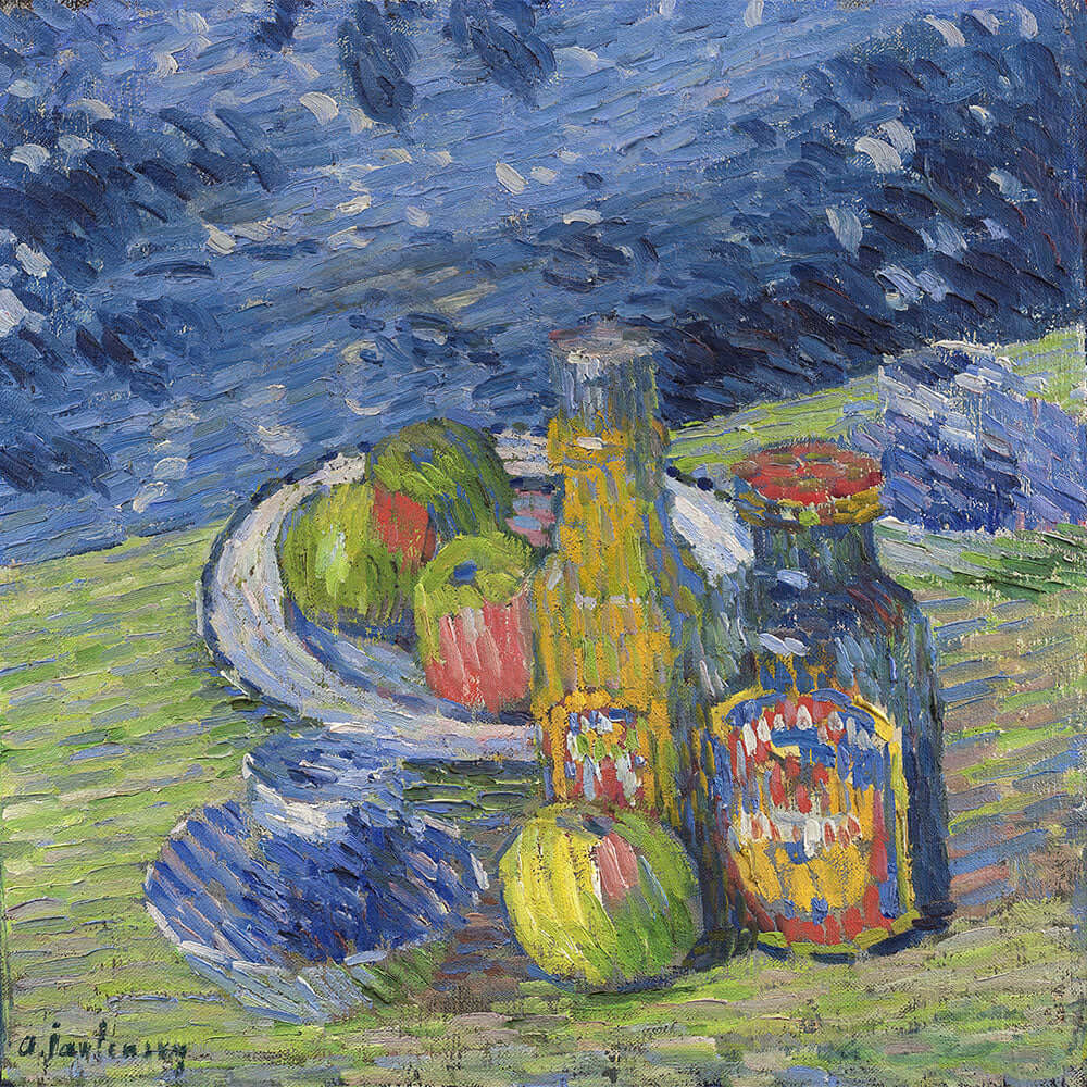 Still Life with Bottles and Fruit by Alexej von Jawlensky - Art Print - Zapista