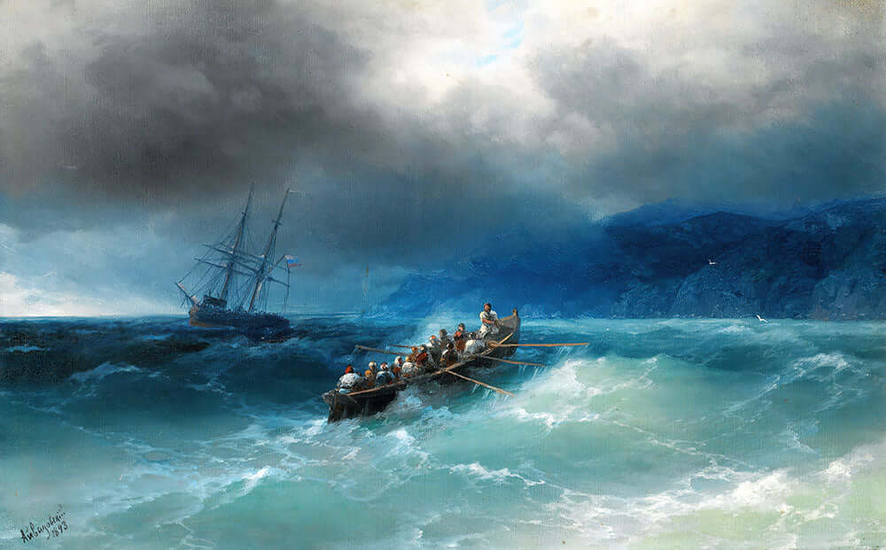 Storm over the Black Sea by Ivan Aivazovsky - Art Print - Zapista