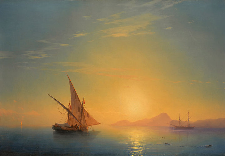 Sunset Over Ischia by Ivan Aivazovsky - Art Print - Zapista