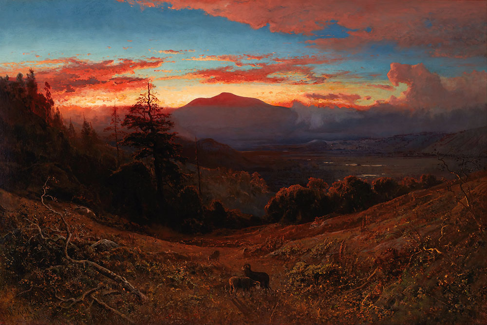 Sunset on Mount Diablo by William Keith - Art Print - Zapista