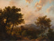 Sunset on the Rhine by Barend Cornelis Koekkoek - Art Print - Zapista