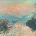 Sunset on the Seine at Lavacourt, Winter Effect by Claude Monet - Art Print - Zapista