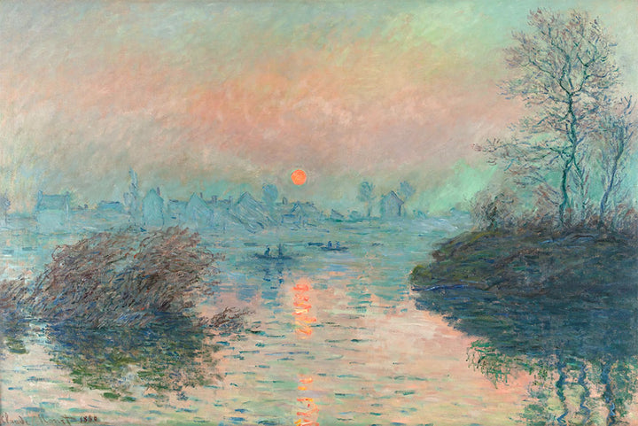 Sunset on the Seine at Lavacourt, Winter Effect by Claude Monet - Art Print - Zapista