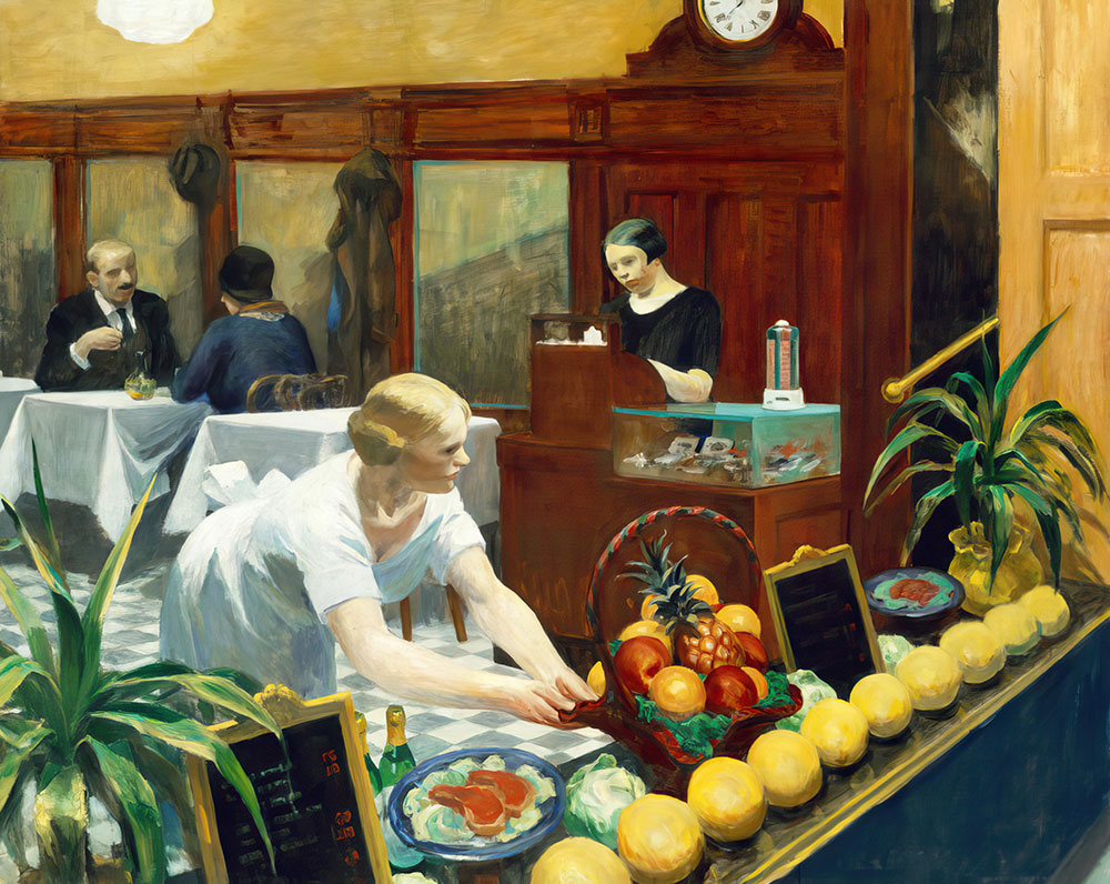 Tables for Ladies by Edward Hopper - Art Print - Zapista