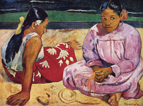 Tahitian Women on the Beach by Paul Gauguin - Art Print - Zapista