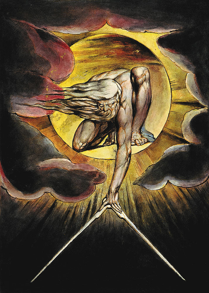 The Ancient of Days Setting a Compass to the Earth by William Blake - Art Print - Zapista