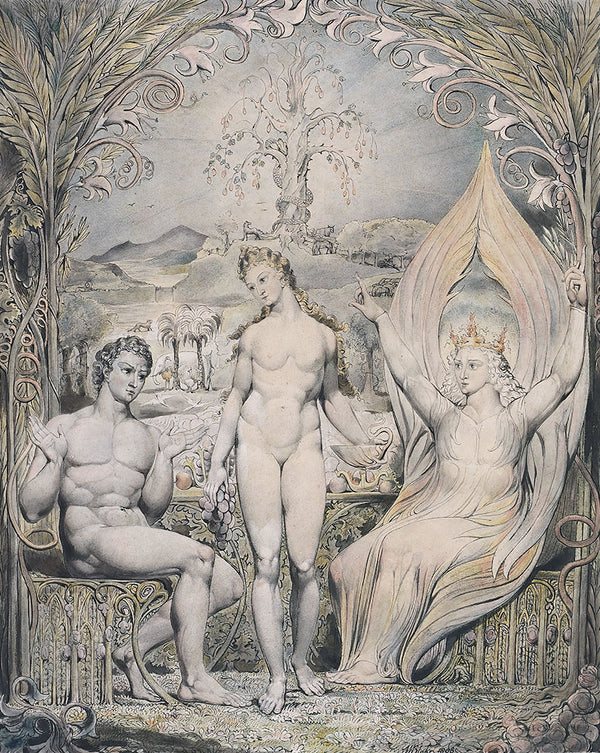 The Archangel Raphael with Adam and Eve by William Blake - Art Print - Zapista