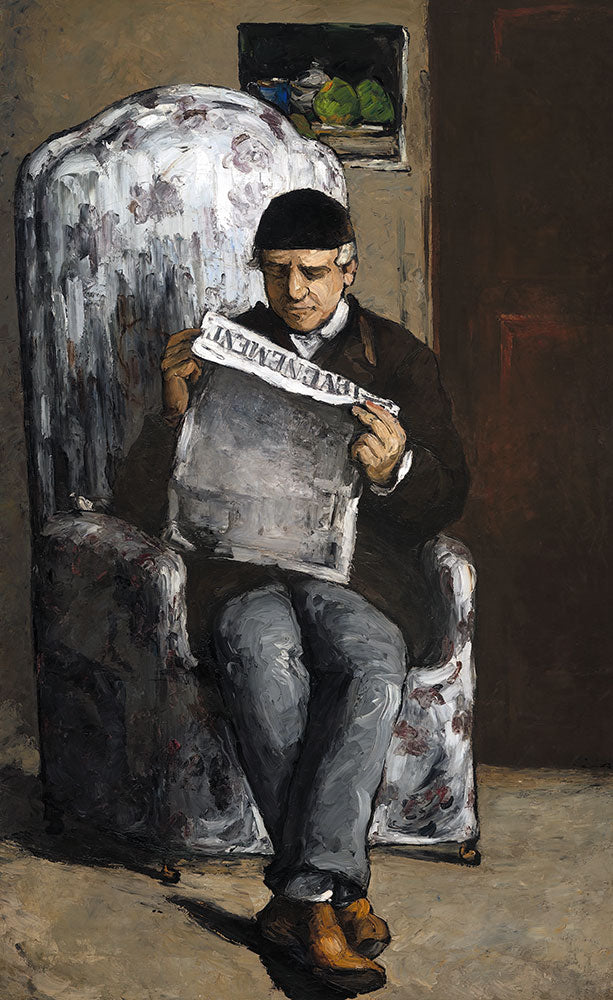 The Artist’s Father, Reading L’Événement by Paul Cézanne - Art Print - Zapista