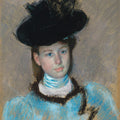 The Black Hat by Mary Cassatt - Art Print - Zapista