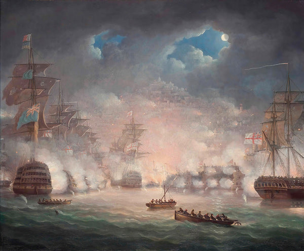 The Bombardment Of Algiers, 27 August 1816 by Thomas Buttersworth - Art Print - Zapista