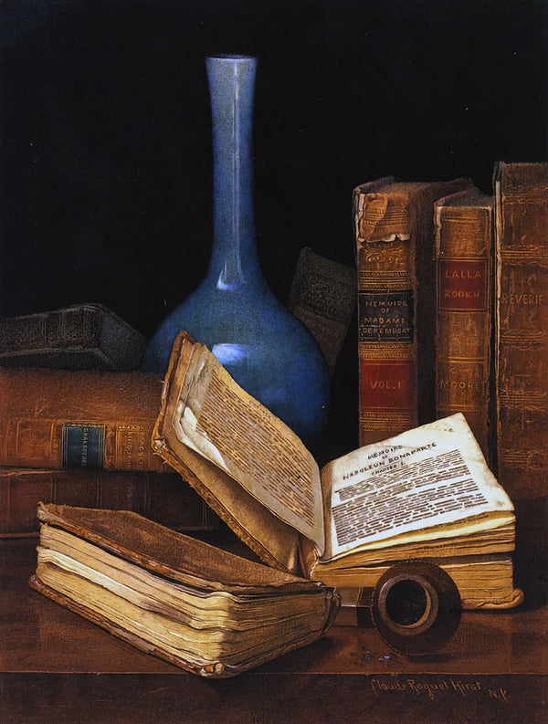The Bookworm's Table by Claude Raguet Hirst - Art Print - Zapista
