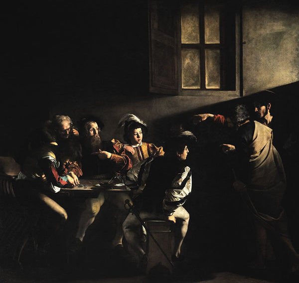 The Calling of Saint Matthew by Caravaggio - Art Print - Zapista