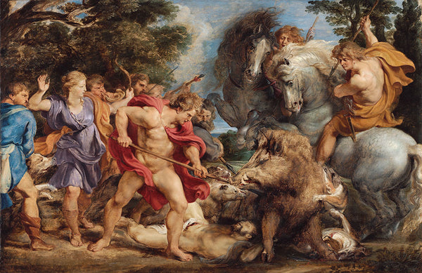 The Calydonian Boar Hunt by Peter Paul Rubens - Art Print - Zapista