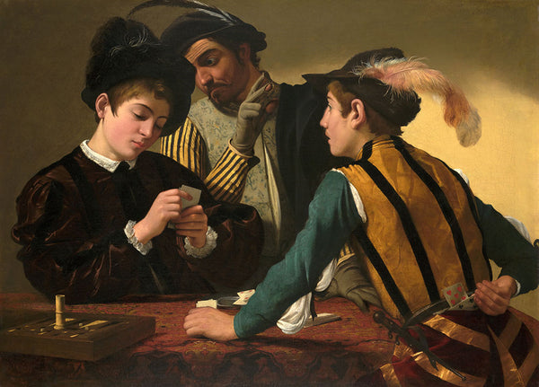 The Cardsharps by Caravaggio - Art Print - Zapista