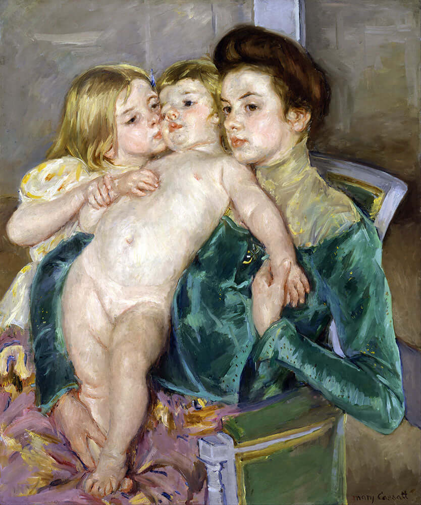 The Caress by Mary Cassatt - Art Print - Zapista