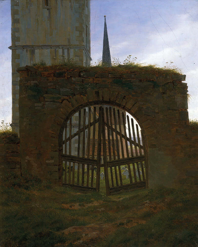 The Cemetery Gate (The Churchyard) by Caspar David Friedrich - Art Print - Zapista