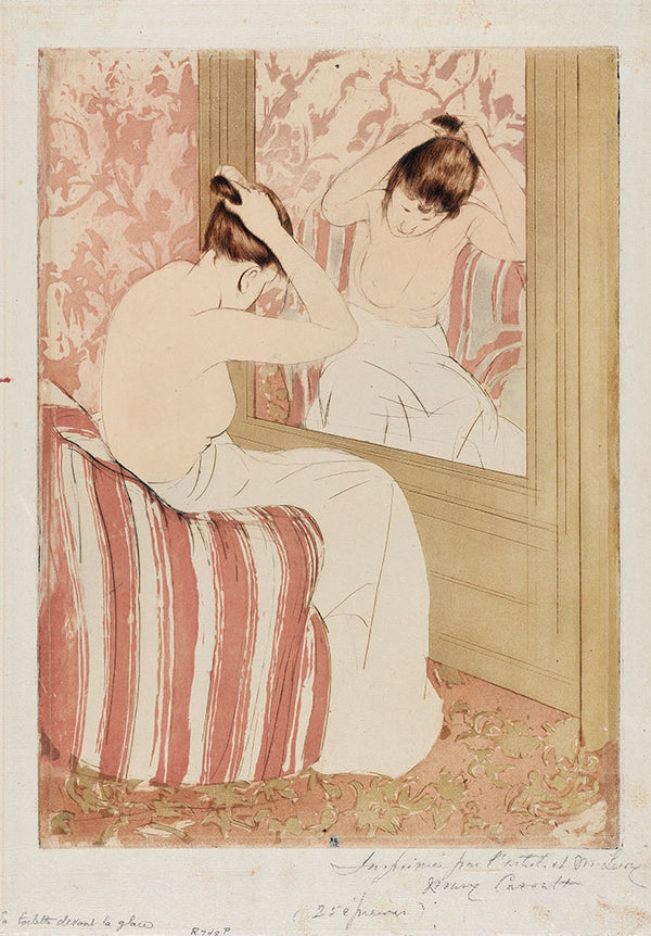 The Coiffure by Mary Cassatt - Art Print - Zapista