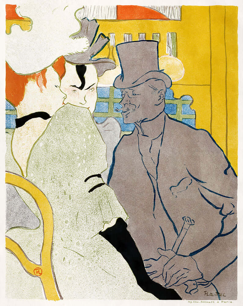 The Englishman at the Moulin Rouge by Henri de Toulouse-Lautrec - Art Print - Zapista