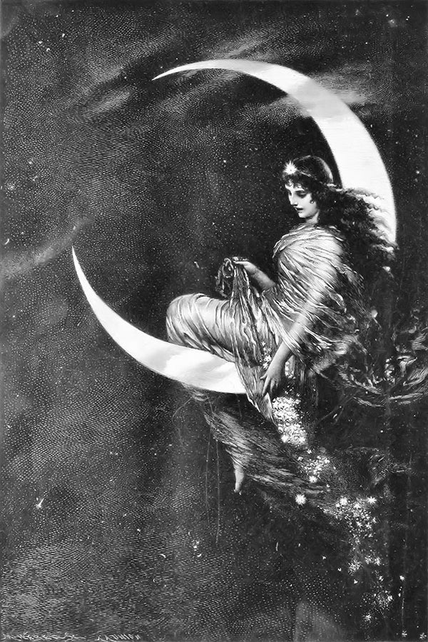 The Fairy of the Moon by Hermann Kaulbach - Art Print - Zapista