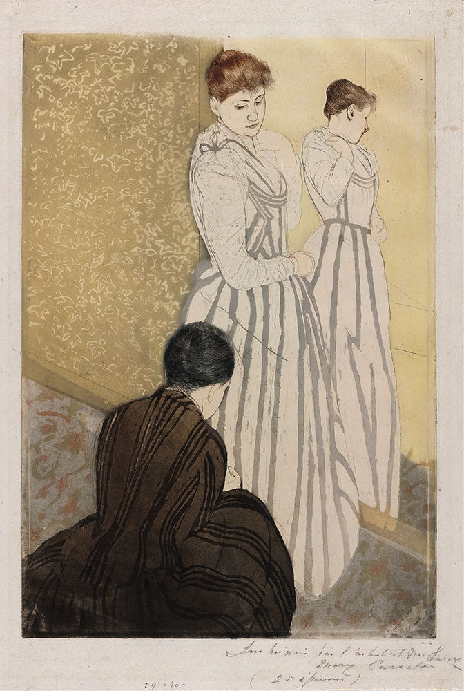 The Fitting by Mary Cassatt - Art Print - Zapista