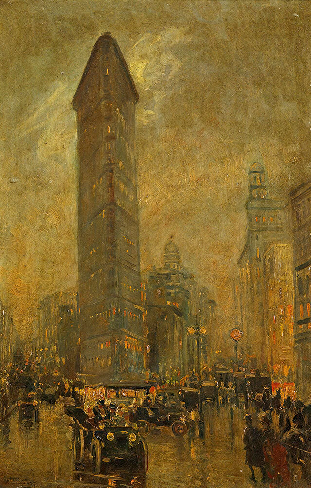 The Flatiron, New York by Sir Alfred East - Art Print - Zapista