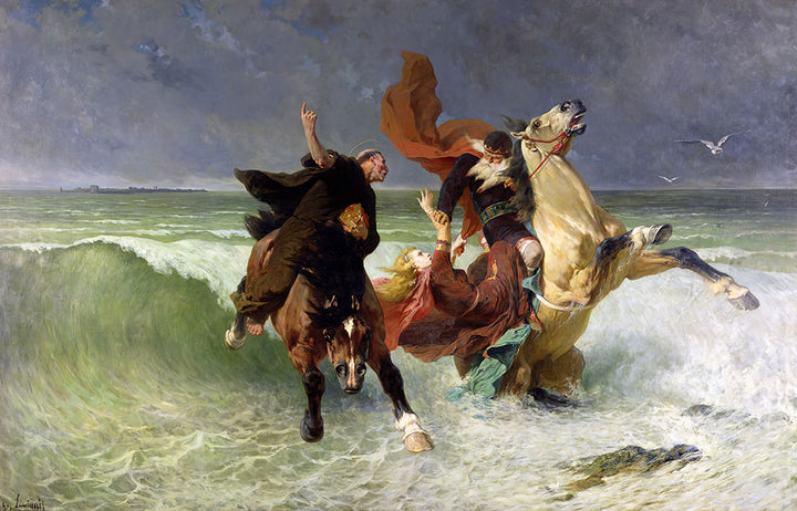 The Flight of Gradlon Mawr by Evariste-Vital Luminais - Art Print - Zapista