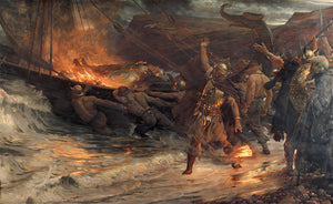 The Funeral of a Viking by Sir Frank Dicksee - Art Print - Zapista