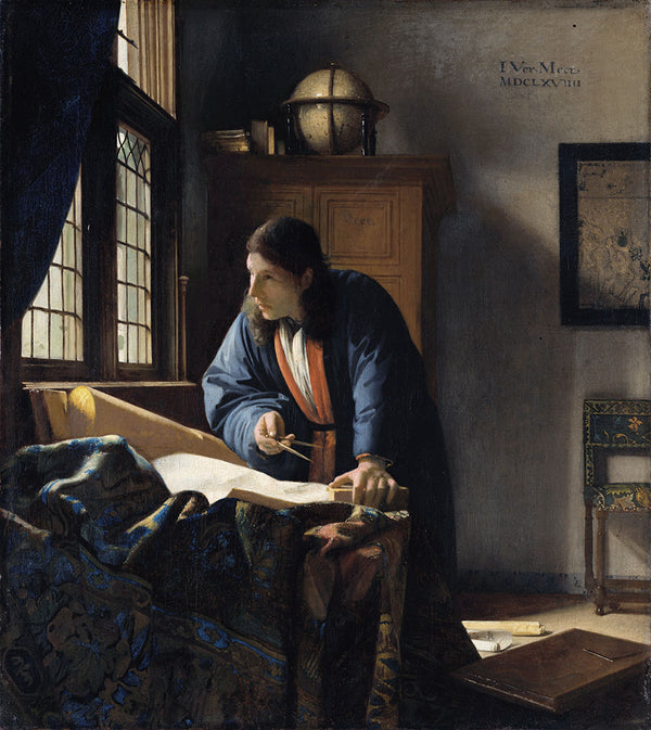 The Geographer by Johannes Vermeer - Art Print - Zapista