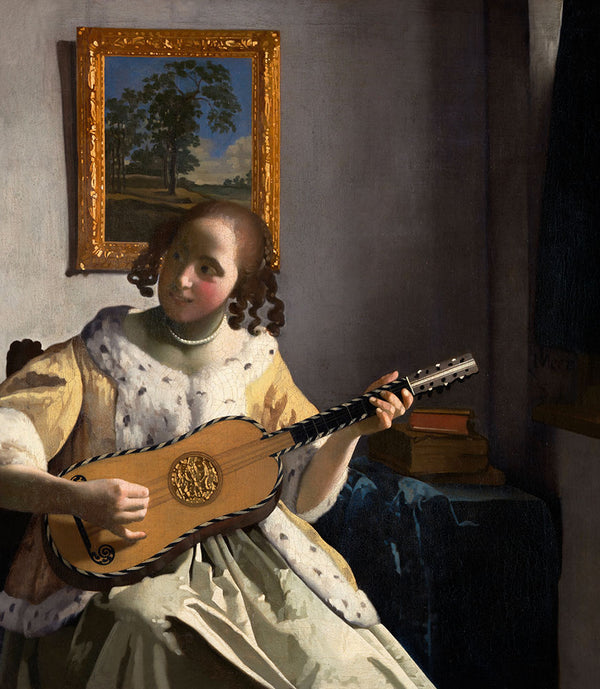 The Guitar Player by Johannes Vermeer - Art Print - Zapista