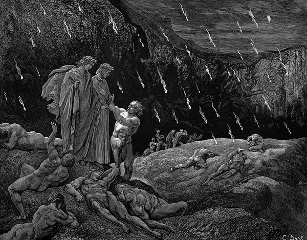 The Inferno, Canto 15 by Gustave Dore - Art Print - Zapista