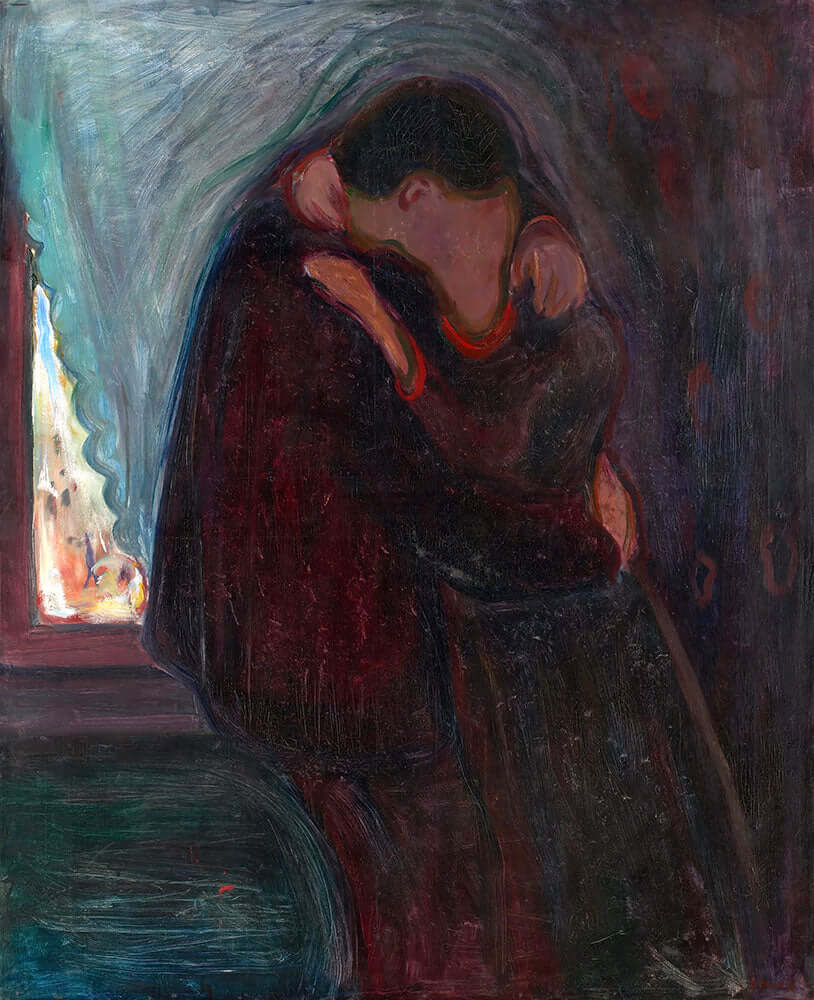 The Kiss, 1897 by Edvard Munch - Art Print - Zapista