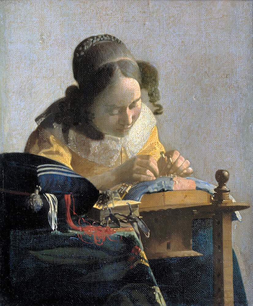 The Lacemaker by Johannes Vermeer - Art Print - Zapista