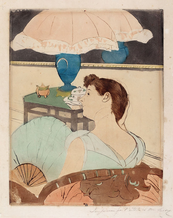 The Lamp by Mary Cassatt - Art Print - Zapista