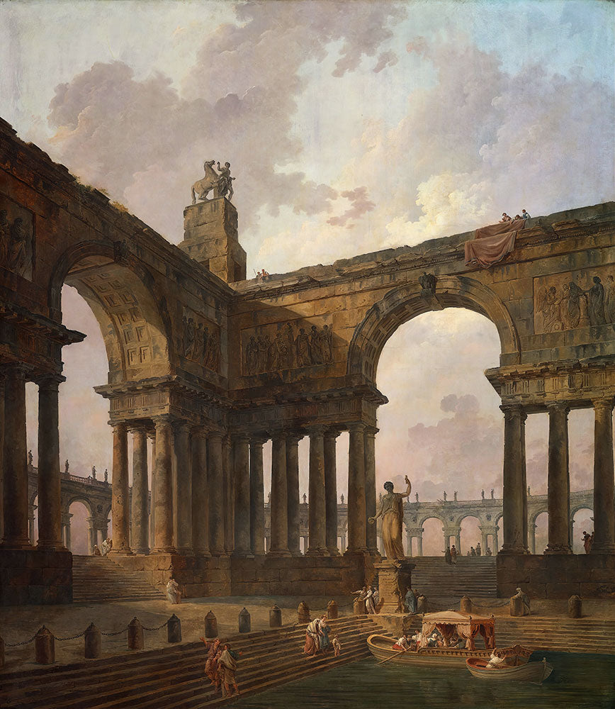 The Landing Place by Hubert Robert - Art Print - Zapista