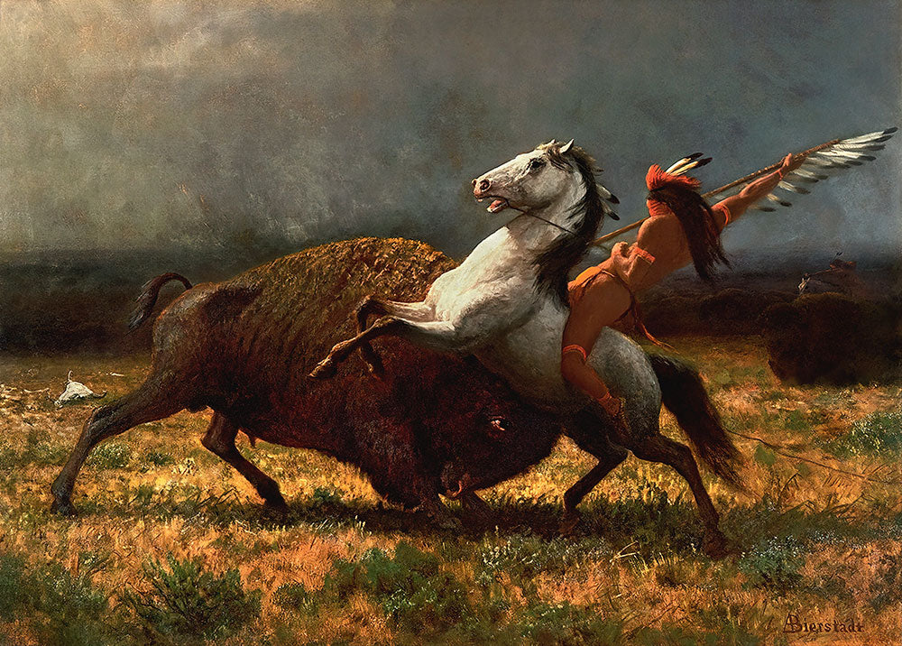 The Last of the Buffalo by Albert Bierstadt - Art Print - Zapista