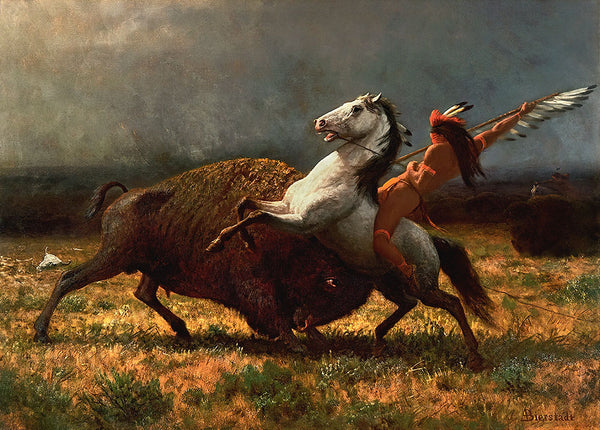 The Last of the Buffalo by Albert Bierstadt - Art Print - Zapista