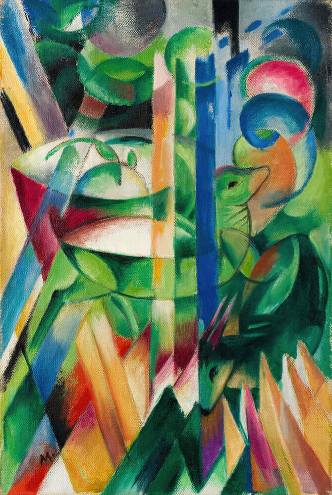 The Little Mountain Goats by Franz Marc - Art Print - Zapista